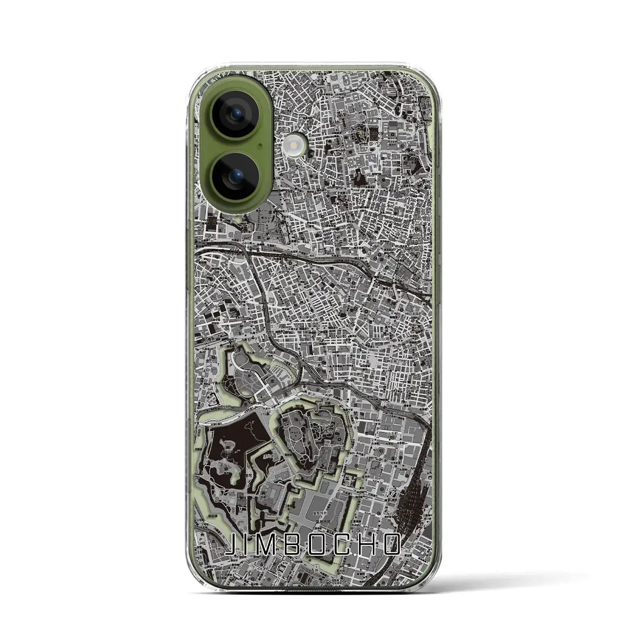 【神保町(東京都)】地図柄iPhoneケース(クリアタイプ)モノトーン・iPhone 17 Pro Max 用