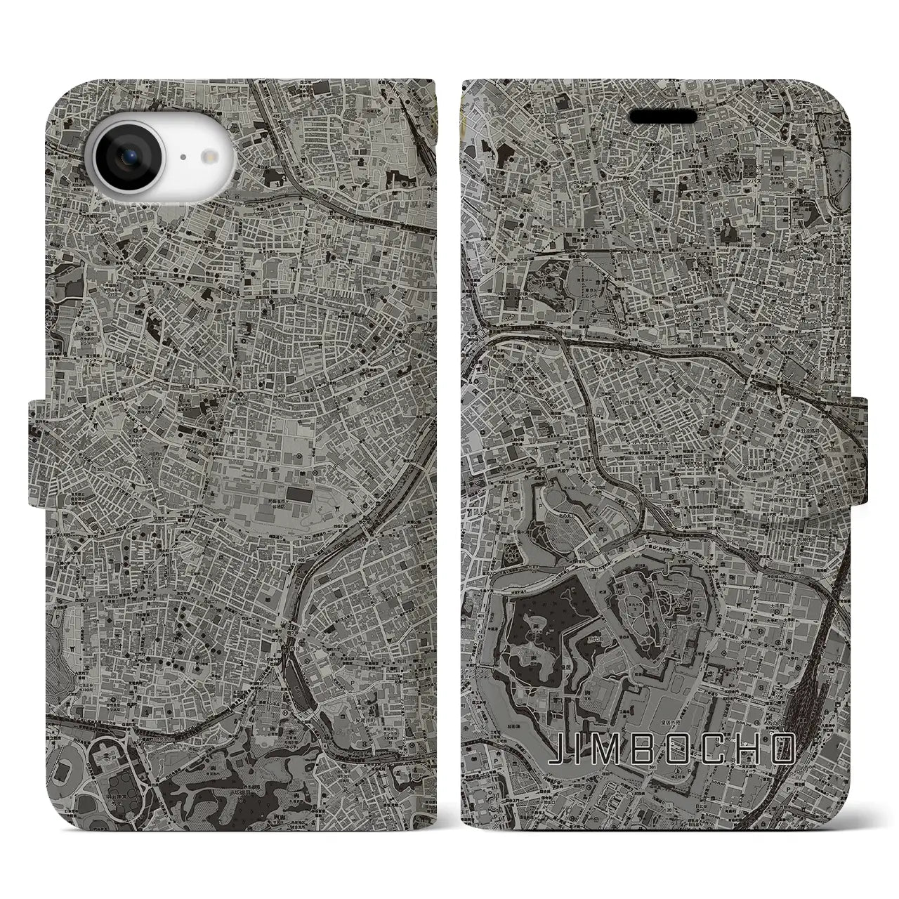 【神保町(東京都)】地図柄iPhoneケース(手帳タイプ)