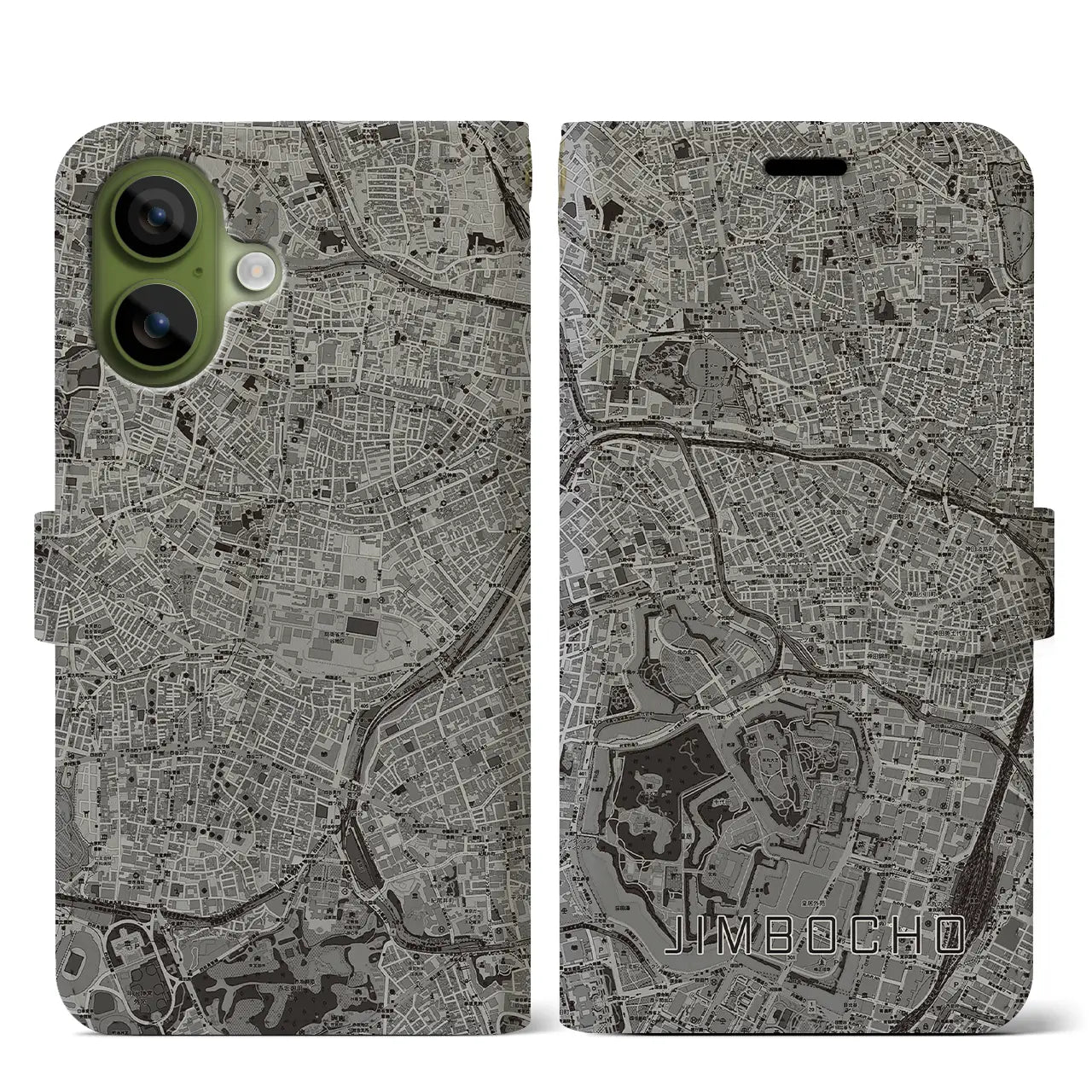 【神保町(東京都)】地図柄iPhoneケース(手帳タイプ)