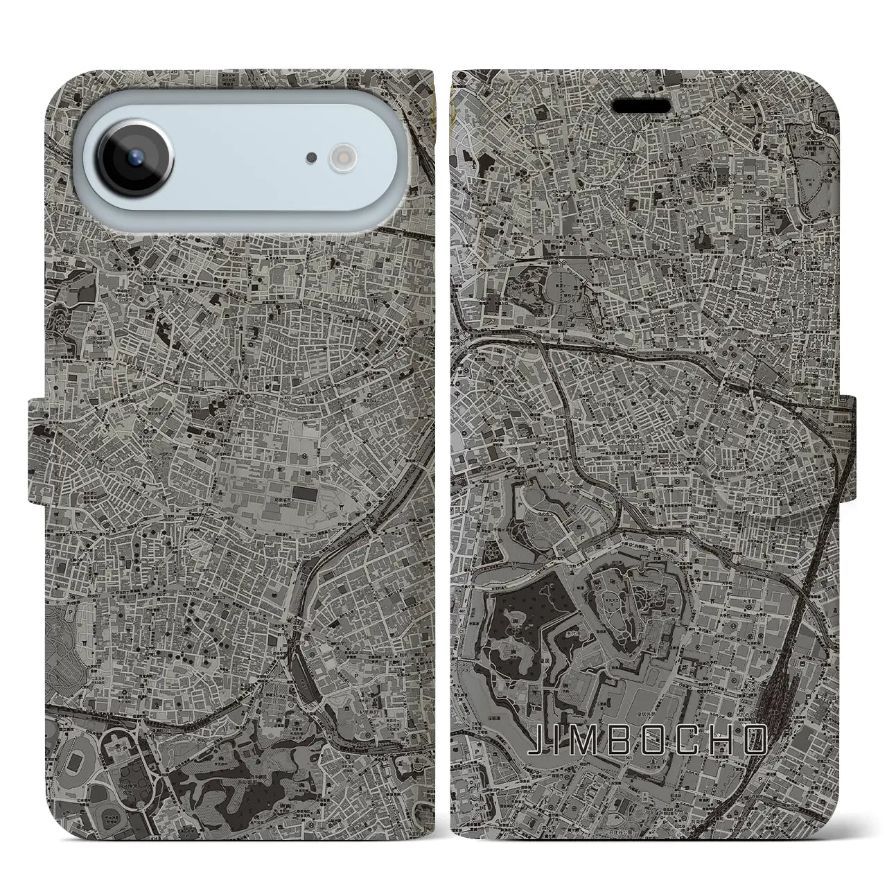 【神保町(東京都)】地図柄iPhoneケース(手帳タイプ)