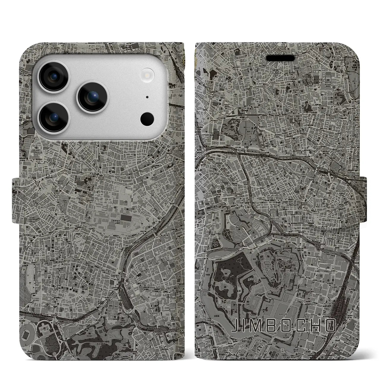 【神保町(東京都)】地図柄iPhoneケース(手帳タイプ)