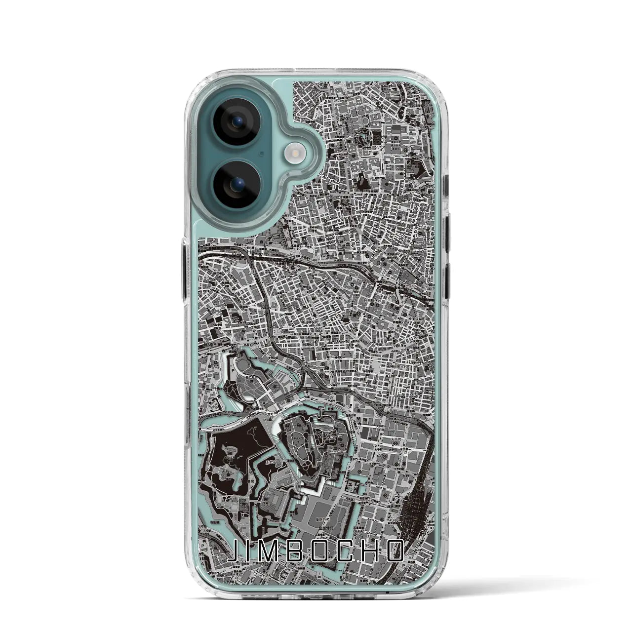 【神保町(東京都)】地図柄iPhoneケース(MagSafeタイプ)モノトーン・iPhone 16 Pro 用