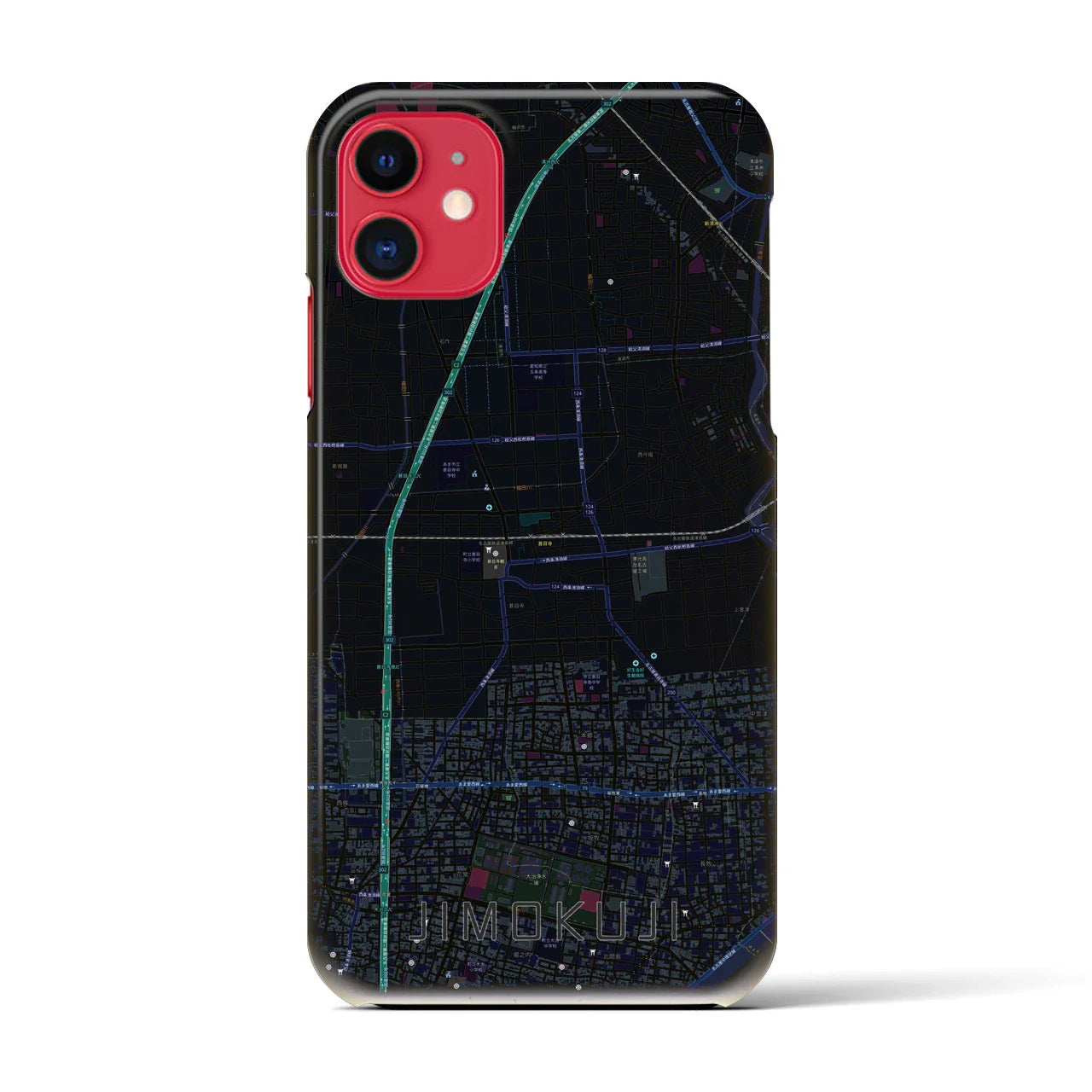 【甚目寺(愛知県)】地図柄iPhoneケース(バックカバータイプ)
