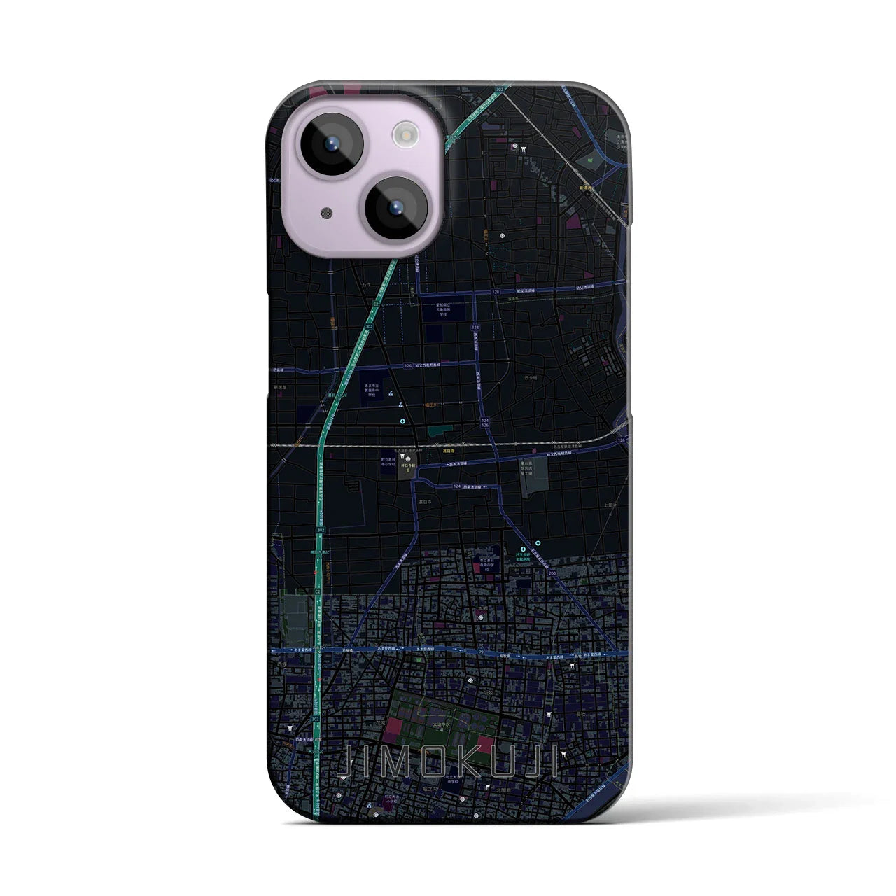 【甚目寺(愛知県)】地図柄iPhoneケース(バックカバータイプ)