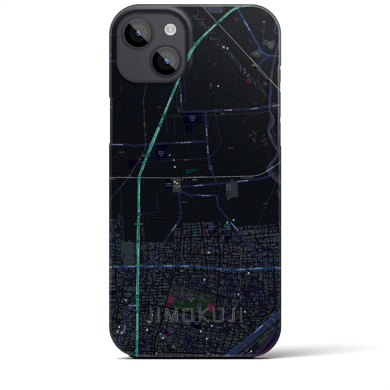 【甚目寺(愛知県)】地図柄iPhoneケース(バックカバータイプ)