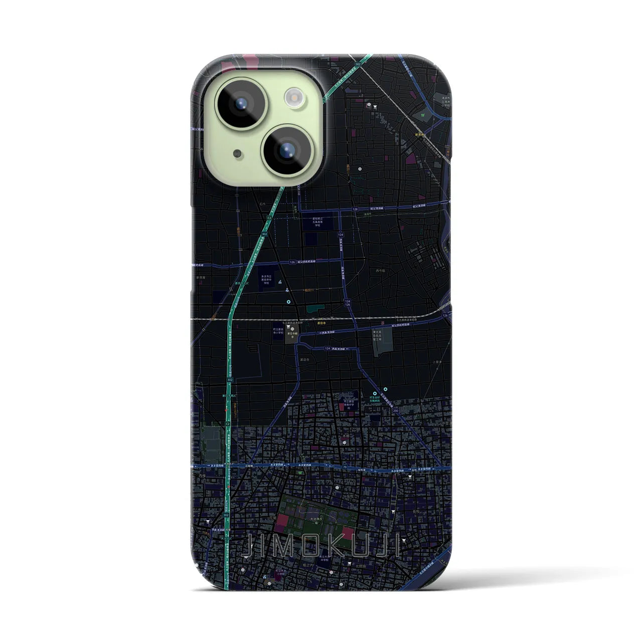 【甚目寺(愛知県)】地図柄iPhoneケース(バックカバータイプ)