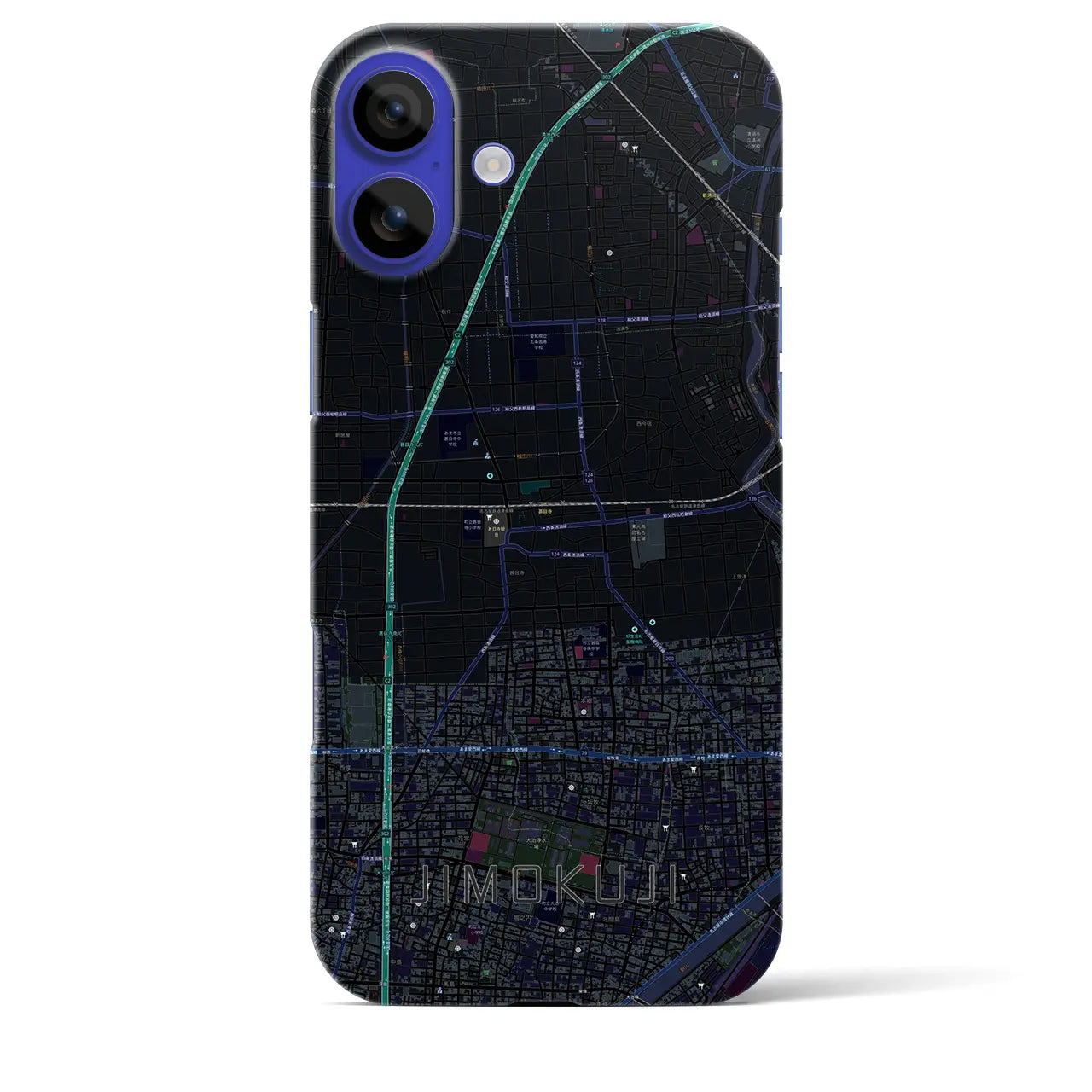 【甚目寺(愛知県)】地図柄iPhoneケース(バックカバータイプ)