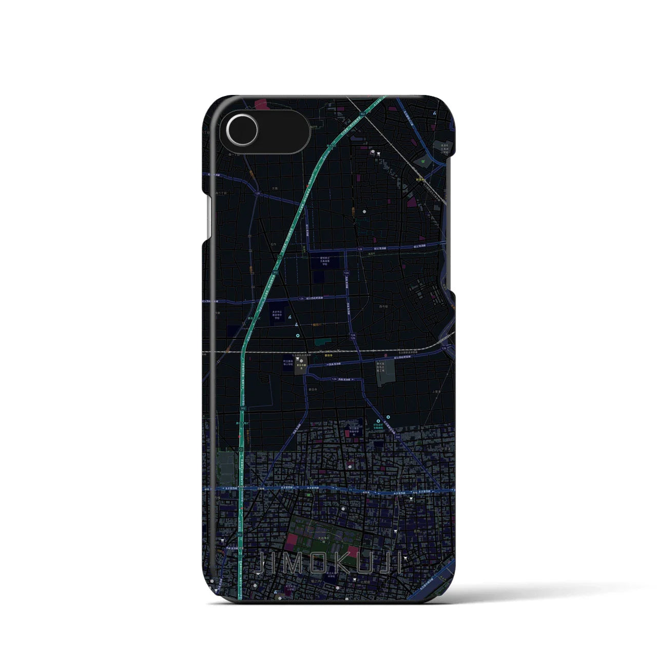 【甚目寺(愛知県)】地図柄iPhoneケース(バックカバータイプ)