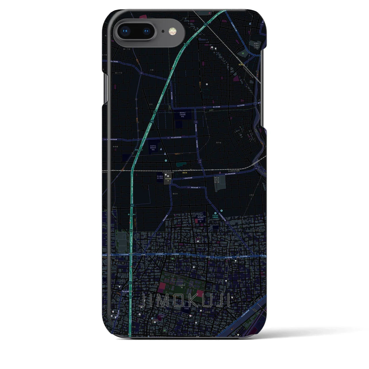 【甚目寺(愛知県)】地図柄iPhoneケース(バックカバータイプ)