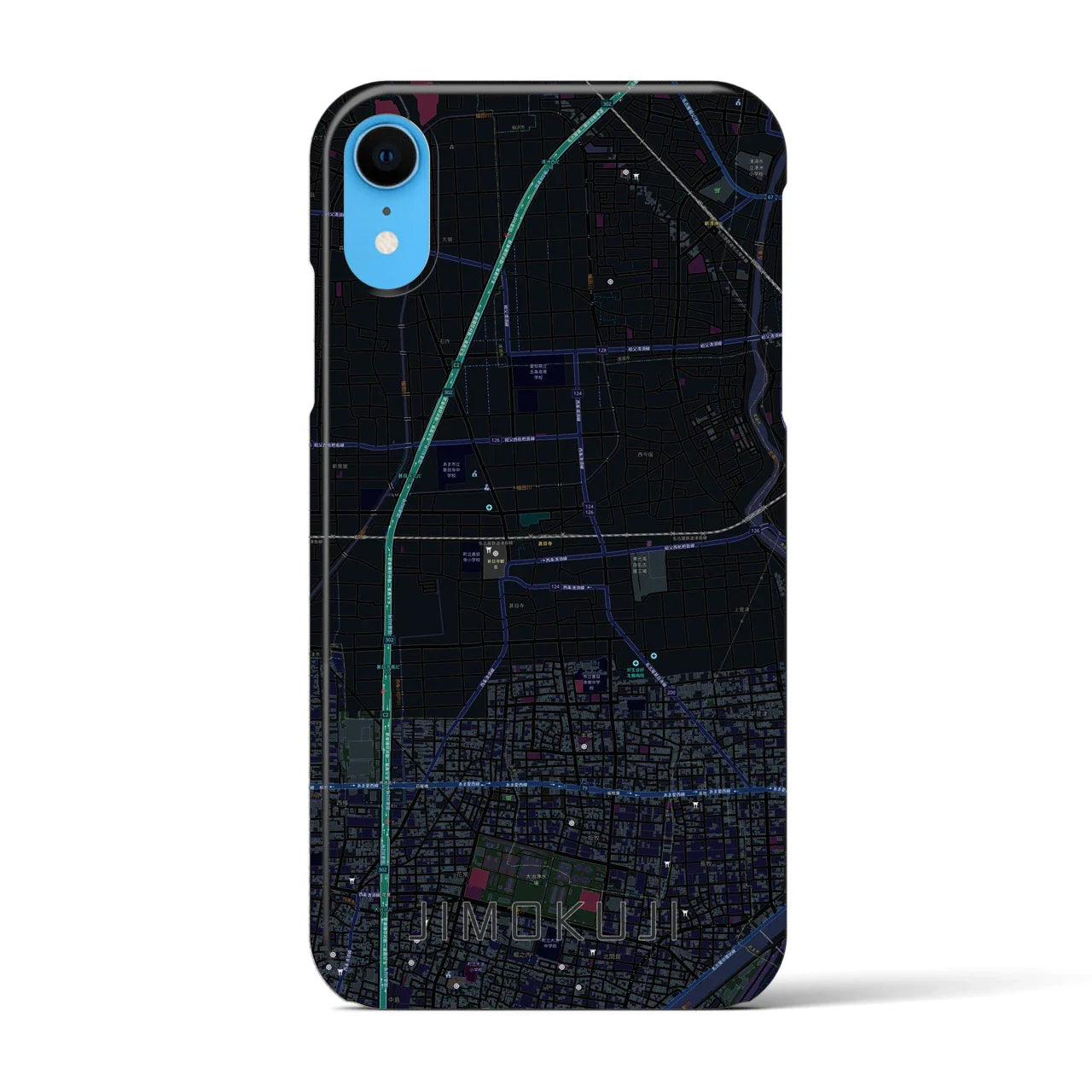 【甚目寺(愛知県)】地図柄iPhoneケース(バックカバータイプ)