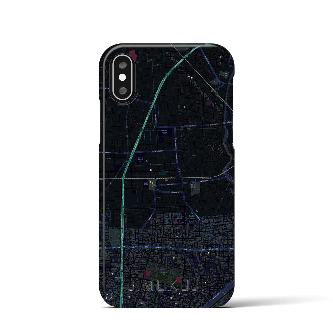 【甚目寺(愛知県)】地図柄iPhoneケース(バックカバータイプ)