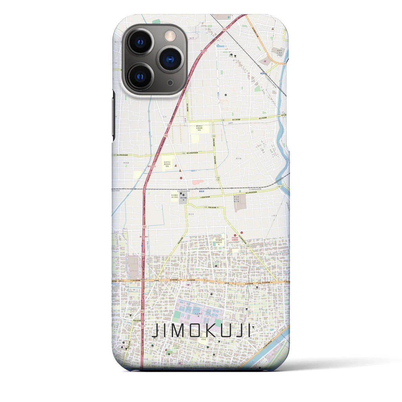 【甚目寺(愛知県)】地図柄iPhoneケース(バックカバータイプ)
