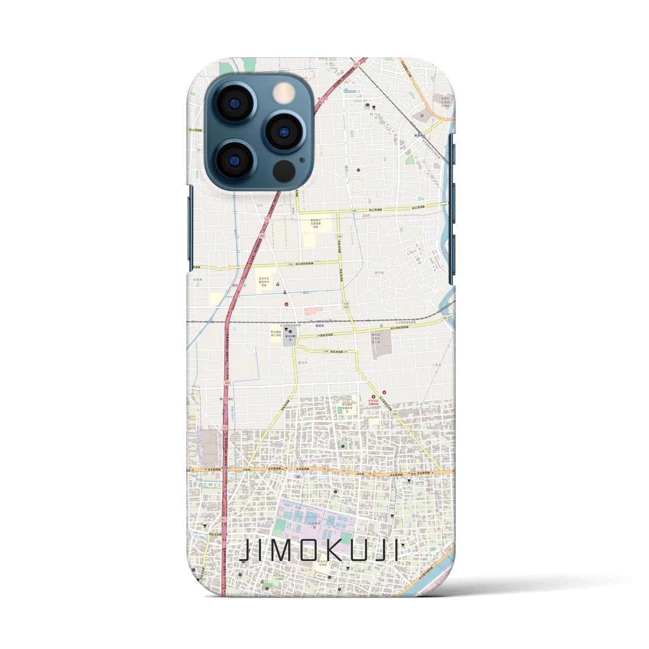 【甚目寺(愛知県)】地図柄iPhoneケース(バックカバータイプ)