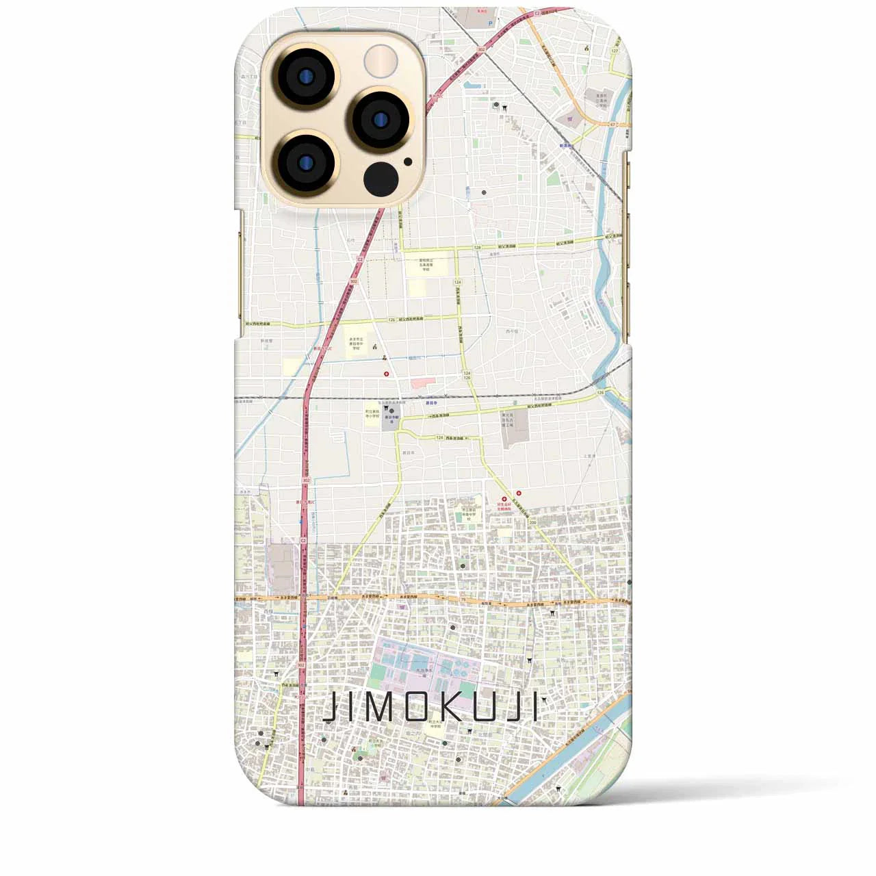 【甚目寺(愛知県)】地図柄iPhoneケース(バックカバータイプ)