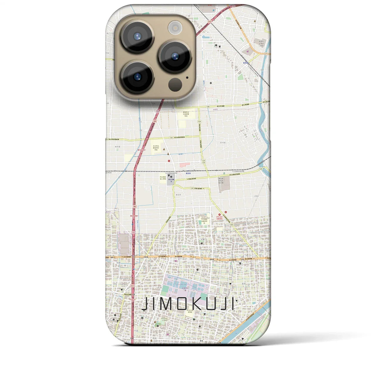 【甚目寺(愛知県)】地図柄iPhoneケース(バックカバータイプ)