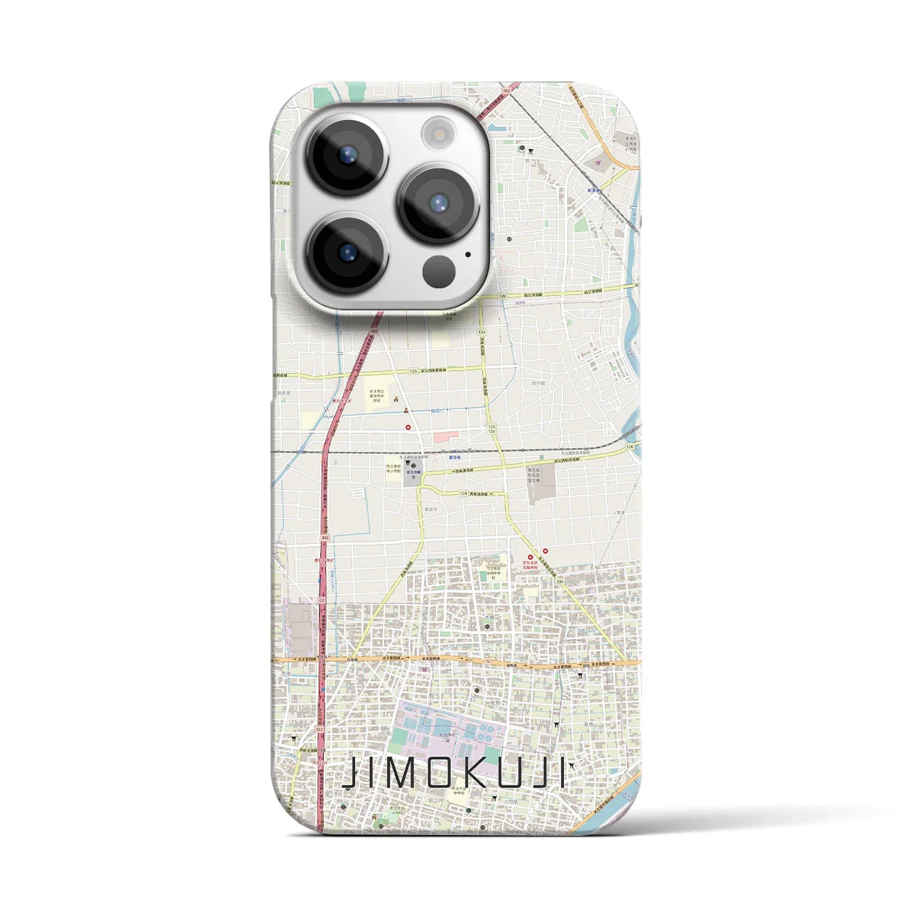 【甚目寺(愛知県)】地図柄iPhoneケース(バックカバータイプ)