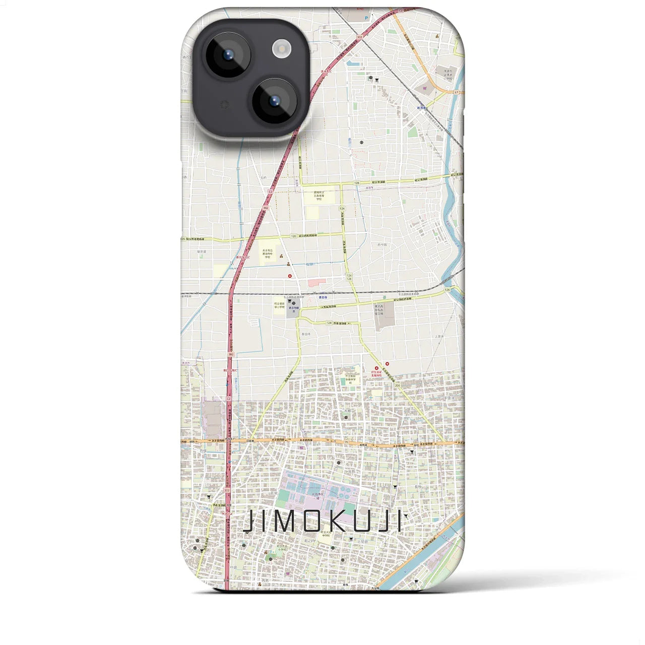 【甚目寺(愛知県)】地図柄iPhoneケース(バックカバータイプ)