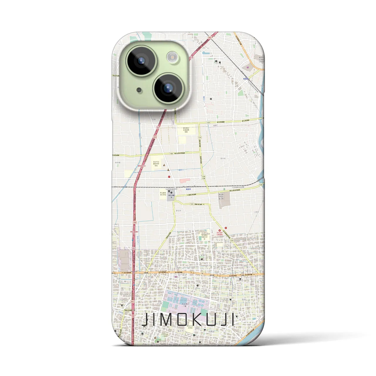 【甚目寺(愛知県)】地図柄iPhoneケース(バックカバータイプ)