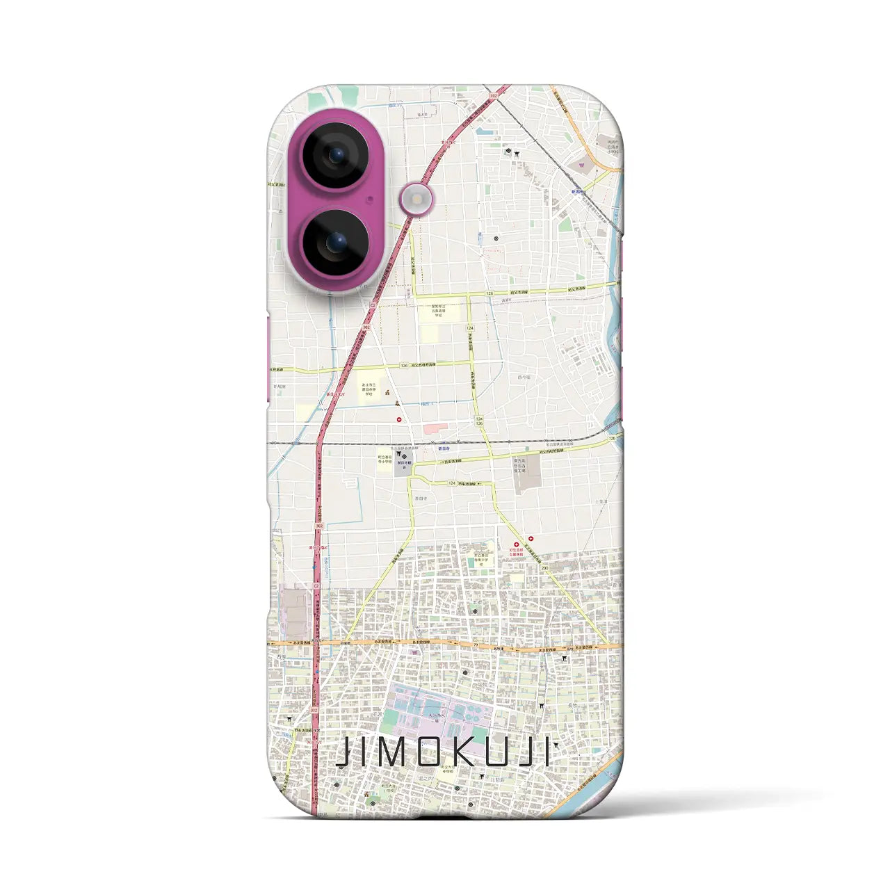【甚目寺(愛知県)】地図柄iPhoneケース(バックカバータイプ)