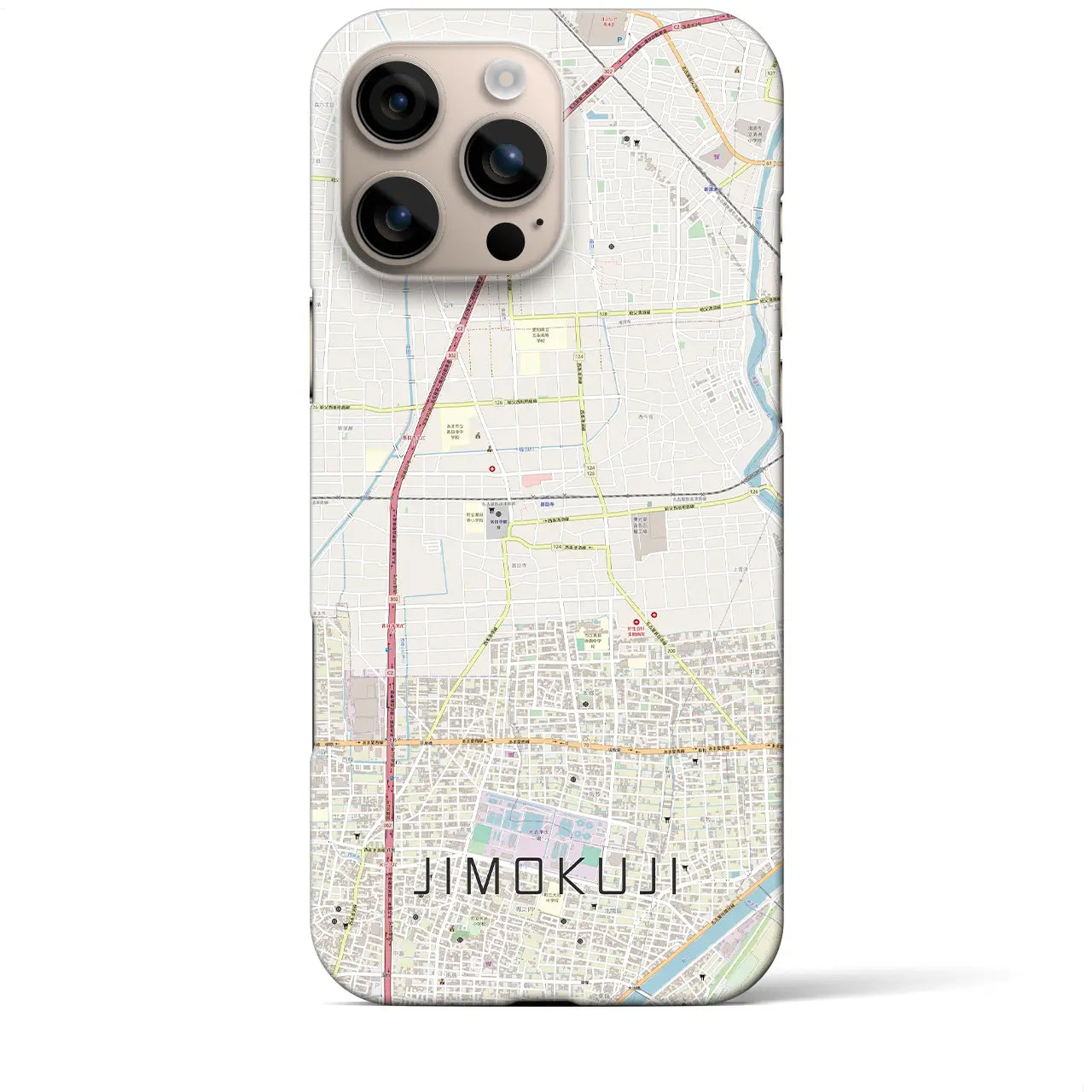 【甚目寺(愛知県)】地図柄iPhoneケース(バックカバータイプ)