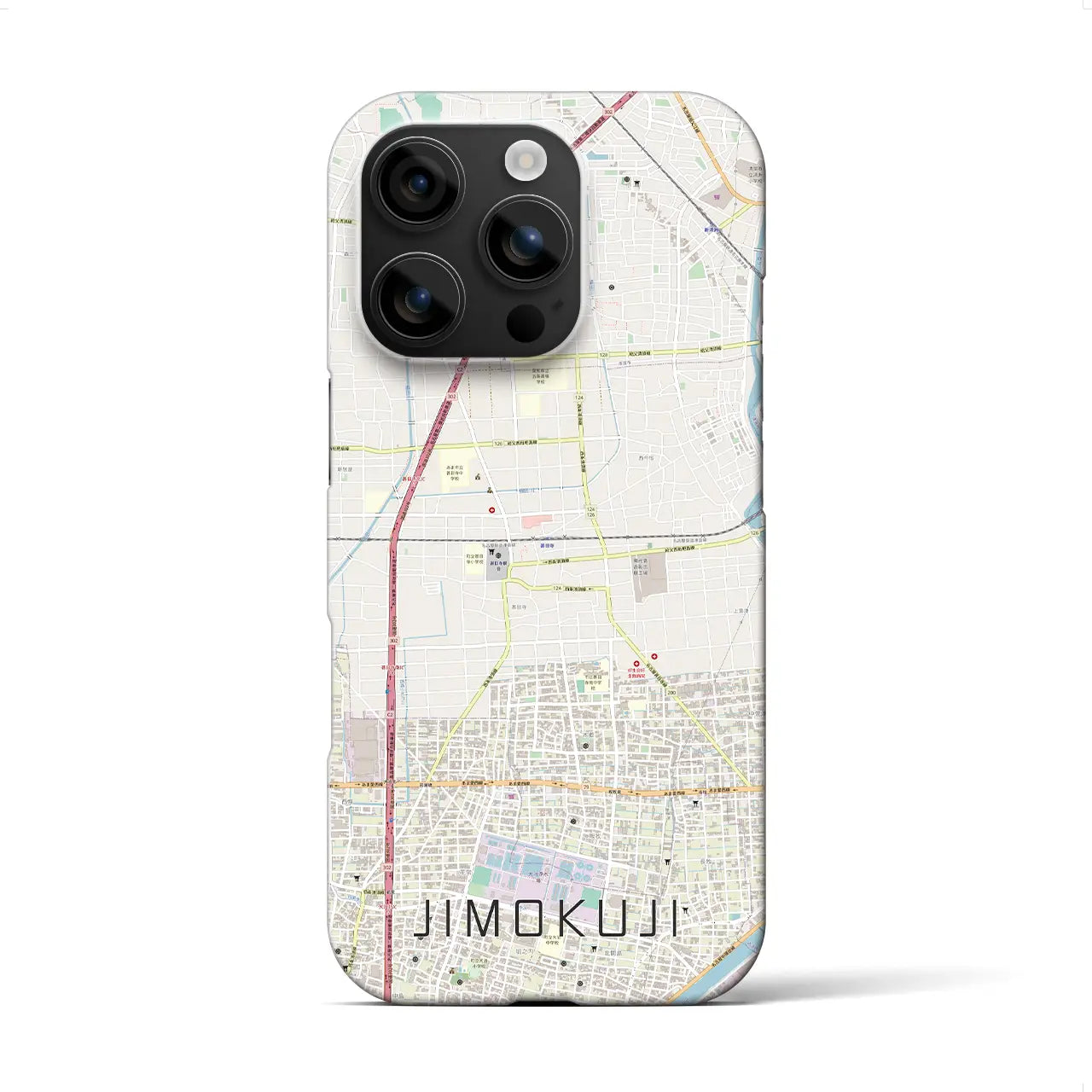 【甚目寺(愛知県)】地図柄iPhoneケース(バックカバータイプ)