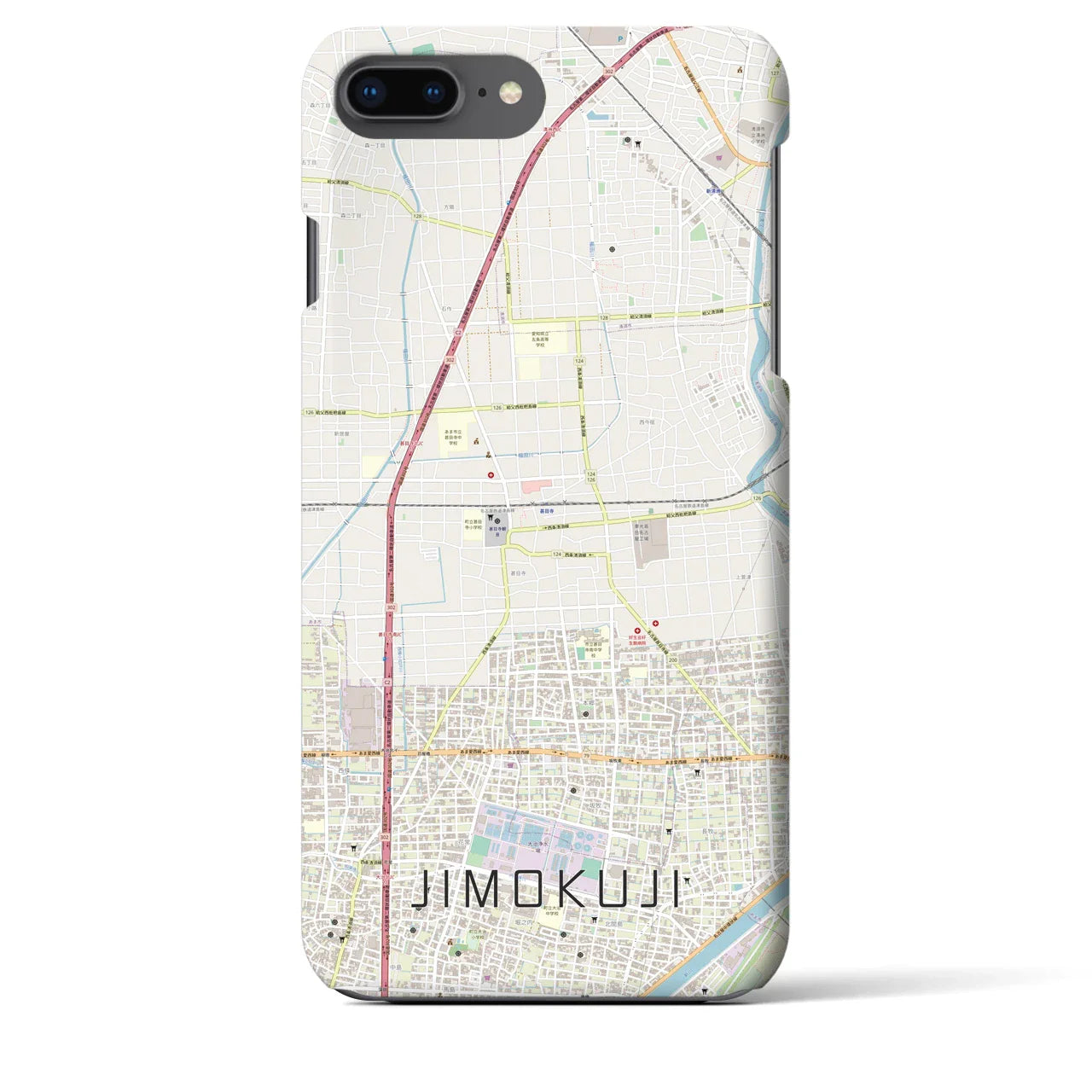 【甚目寺(愛知県)】地図柄iPhoneケース(バックカバータイプ)