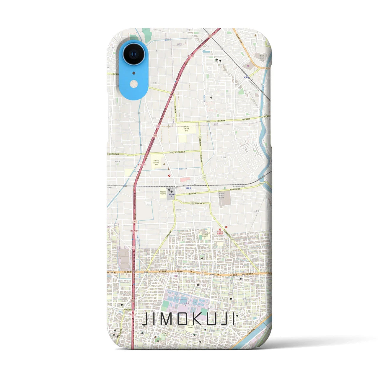 【甚目寺(愛知県)】地図柄iPhoneケース(バックカバータイプ)