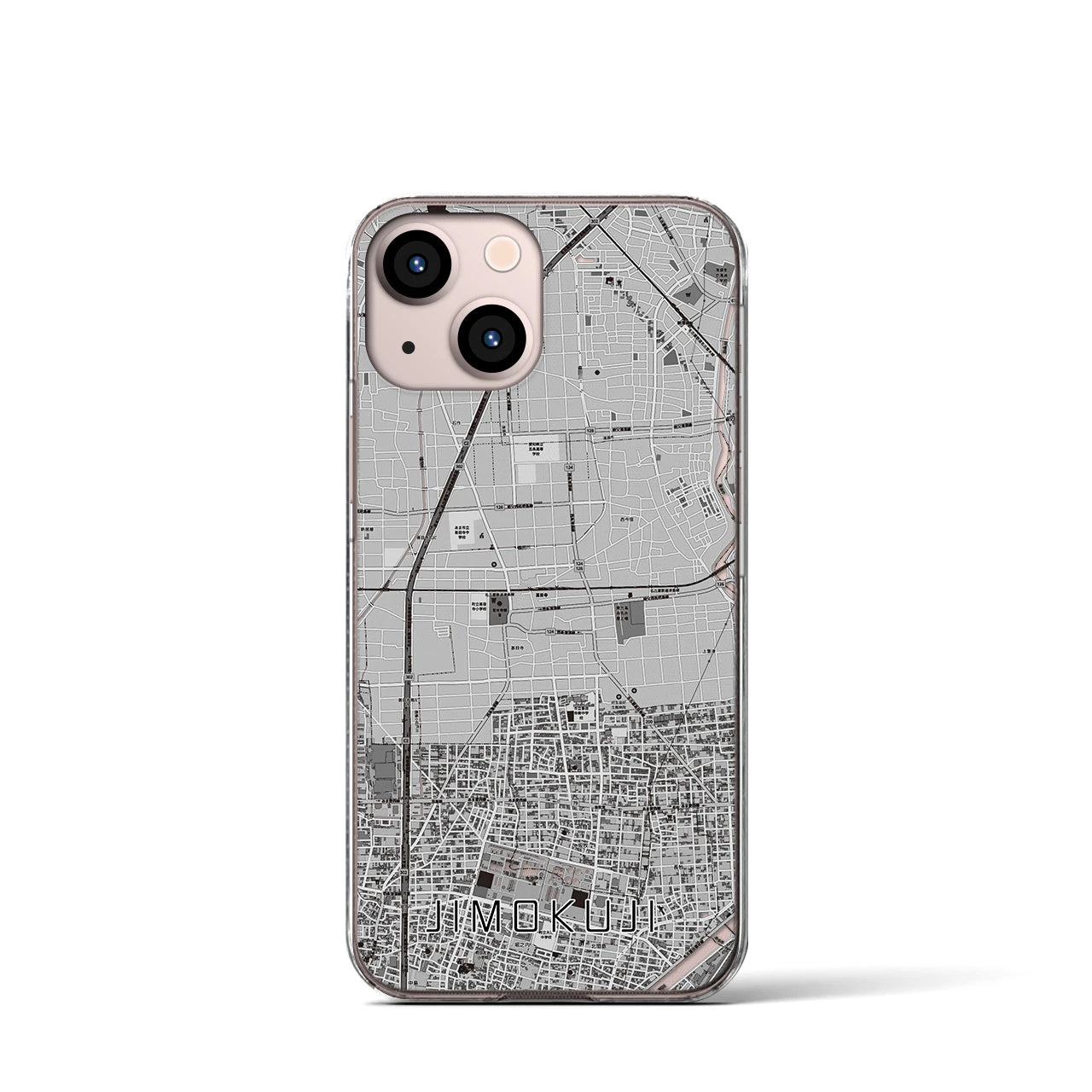 【甚目寺(愛知県)】地図柄iPhoneケース(クリアタイプ)