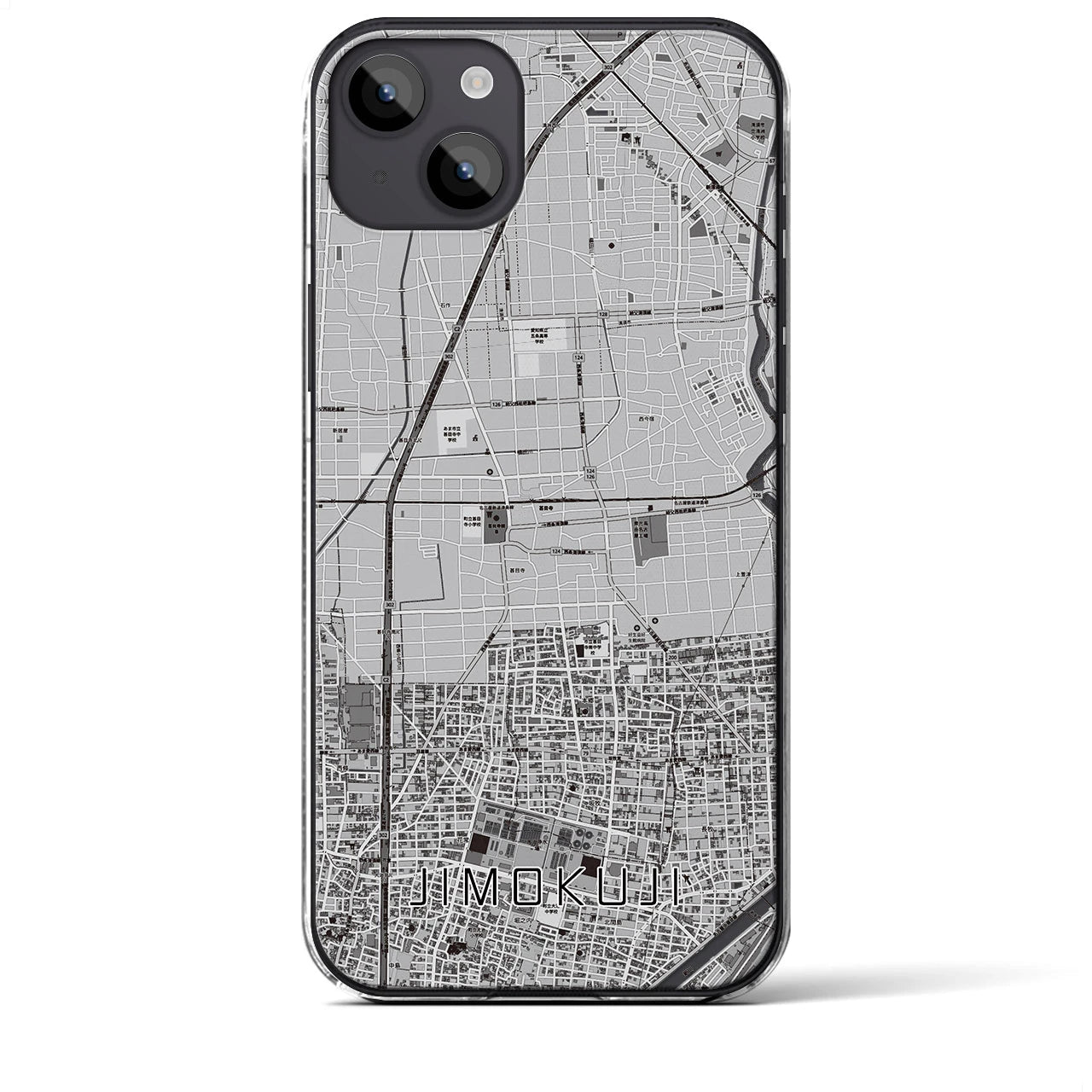 【甚目寺(愛知県)】地図柄iPhoneケース(クリアタイプ)
