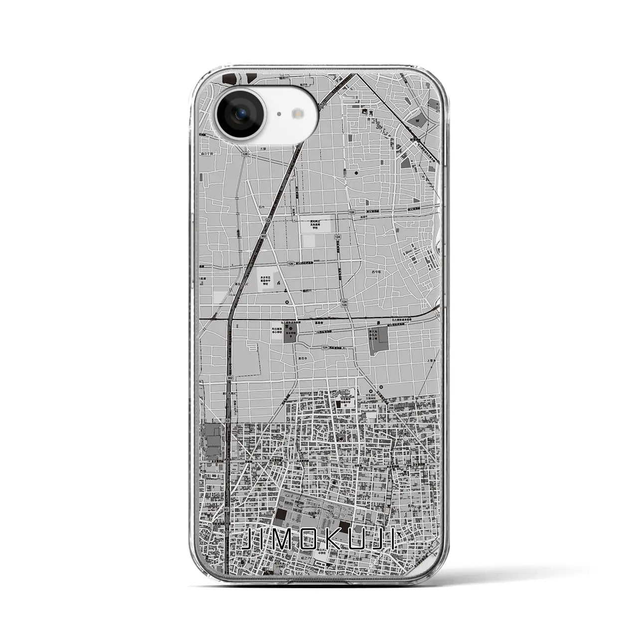 【甚目寺(愛知県)】地図柄iPhoneケース(クリアタイプ)