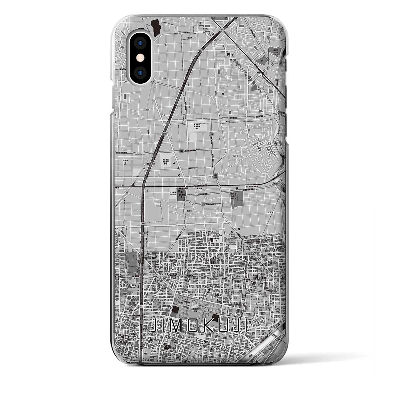 【甚目寺(愛知県)】地図柄iPhoneケース(クリアタイプ)