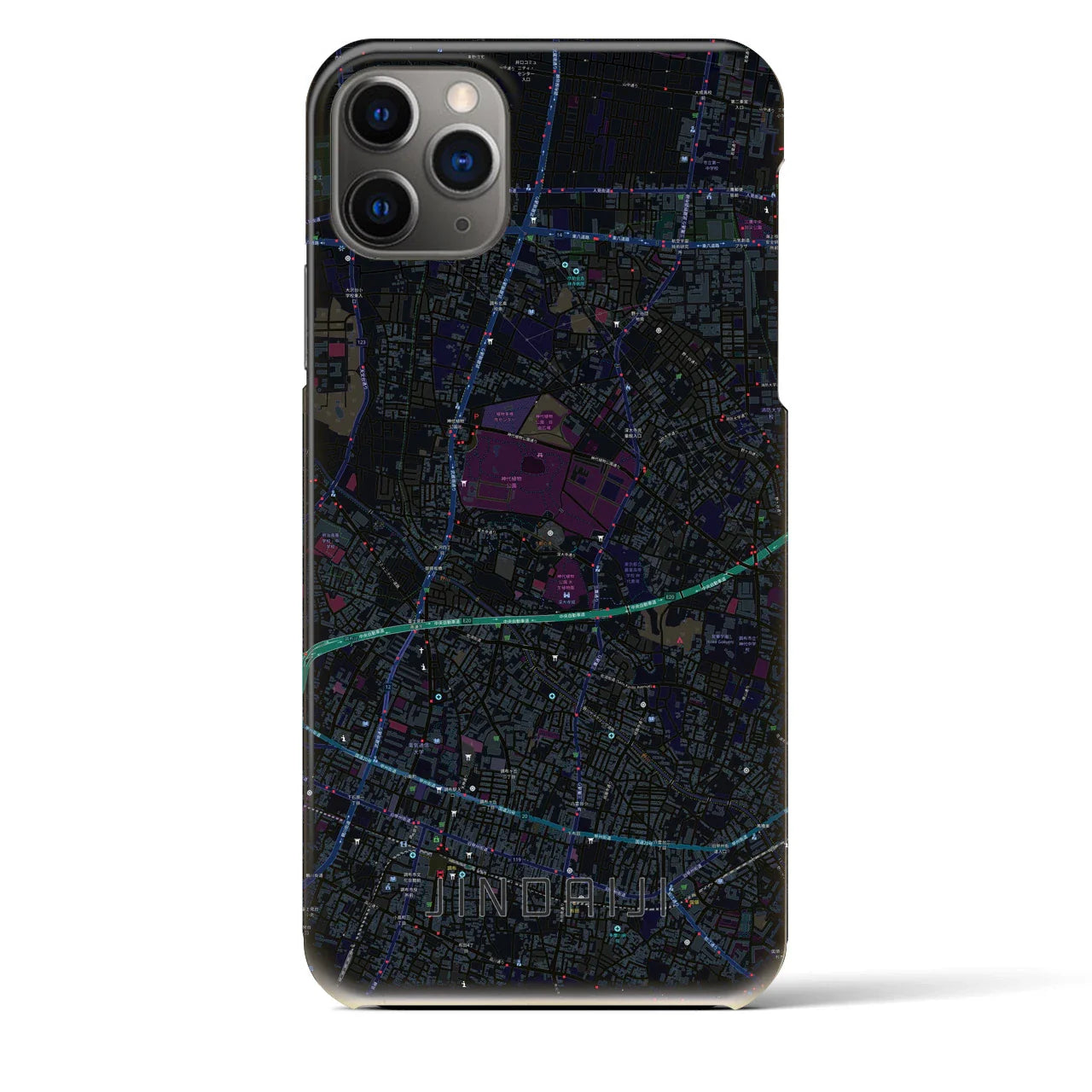 【深大寺(東京都)】地図柄iPhoneケース(バックカバータイプ)