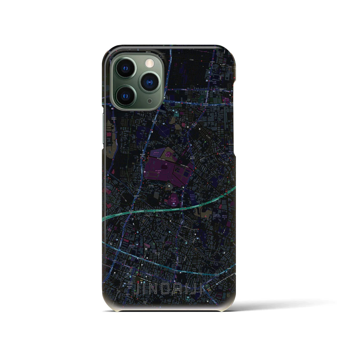 【深大寺(東京都)】地図柄iPhoneケース(バックカバータイプ)
