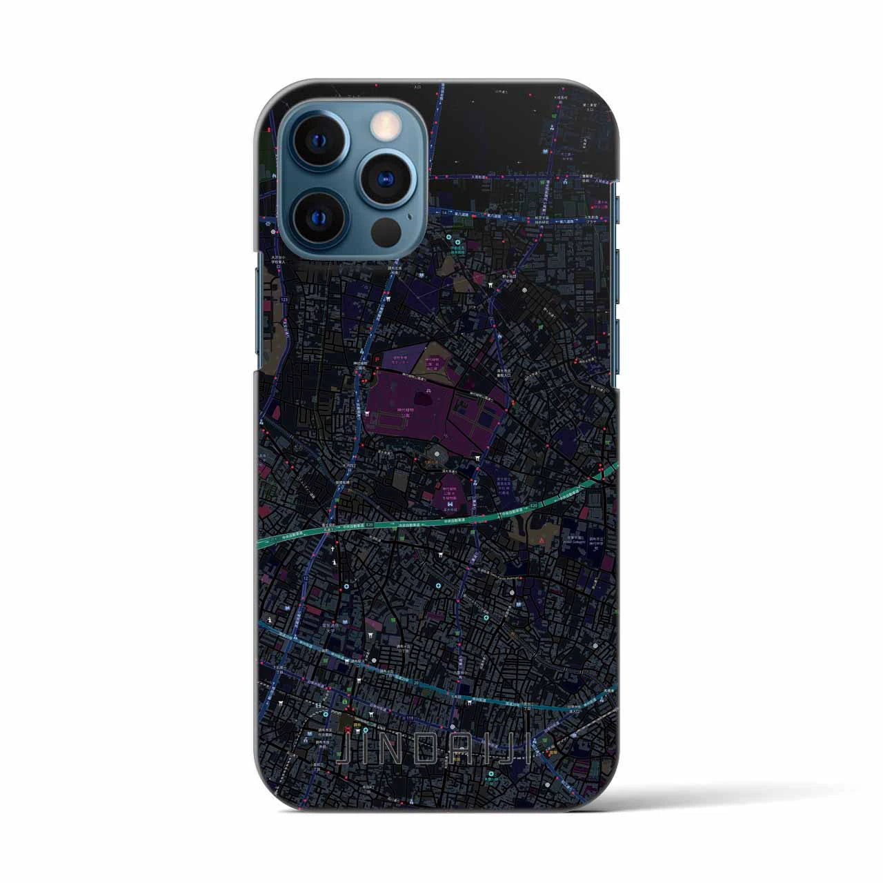 【深大寺(東京都)】地図柄iPhoneケース(バックカバータイプ)