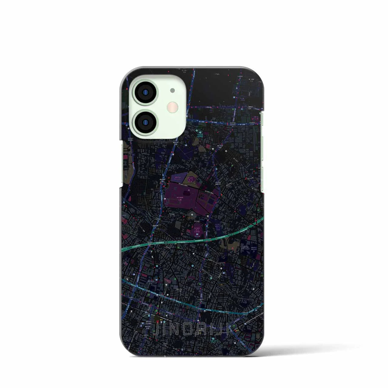 【深大寺(東京都)】地図柄iPhoneケース(バックカバータイプ)