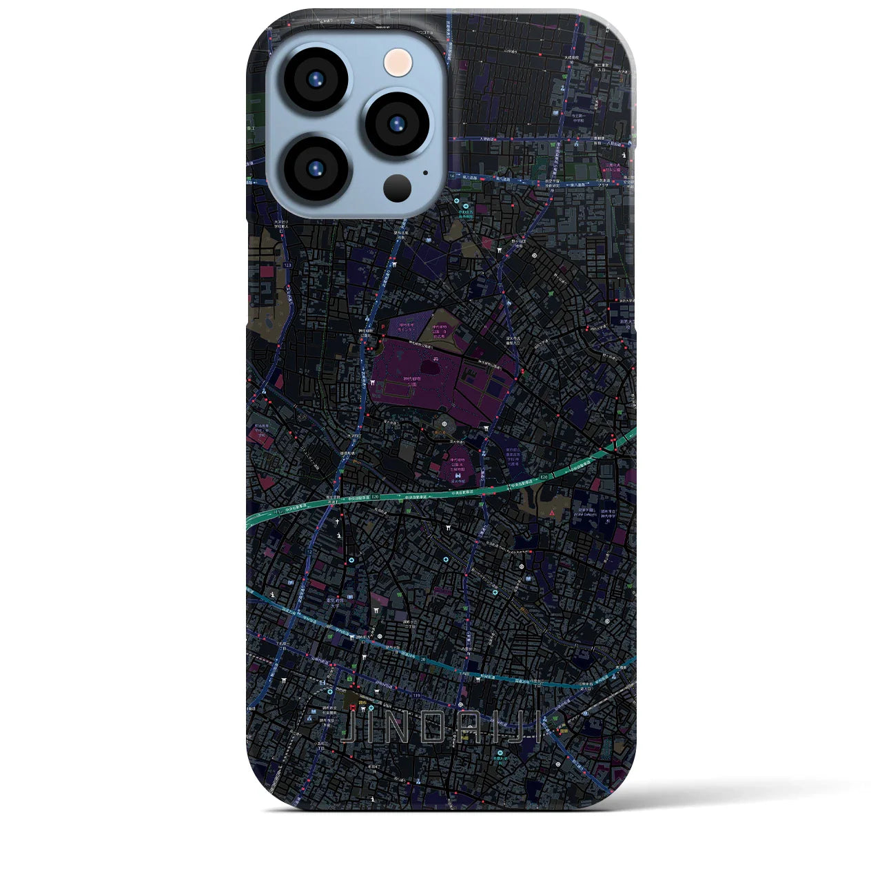 【深大寺(東京都)】地図柄iPhoneケース(バックカバータイプ)