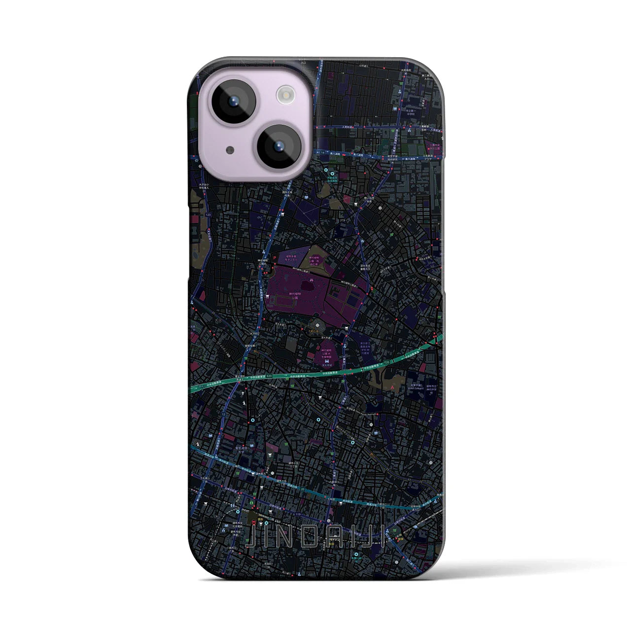 【深大寺(東京都)】地図柄iPhoneケース(バックカバータイプ)
