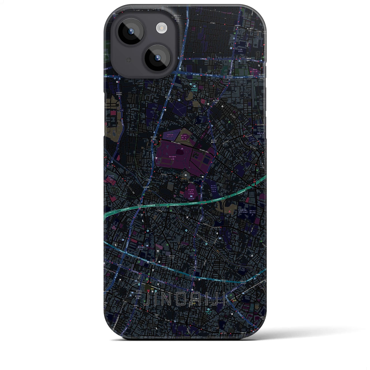 【深大寺(東京都)】地図柄iPhoneケース(バックカバータイプ)