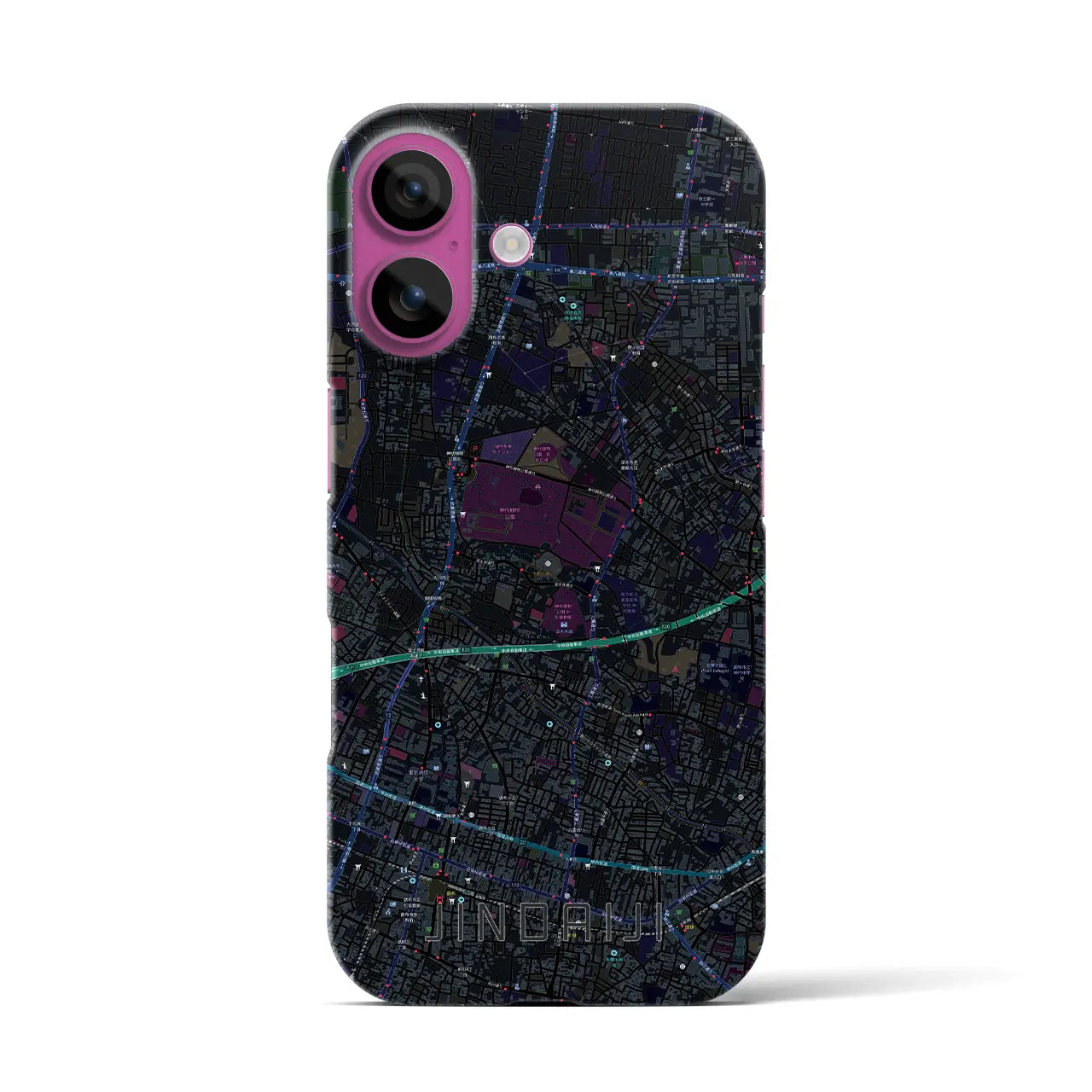 【深大寺(東京都)】地図柄iPhoneケース(バックカバータイプ)