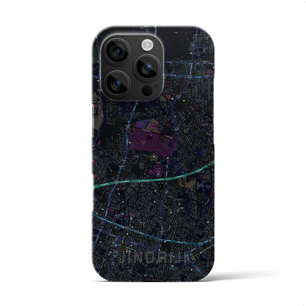 【深大寺(東京都)】地図柄iPhoneケース(バックカバータイプ)