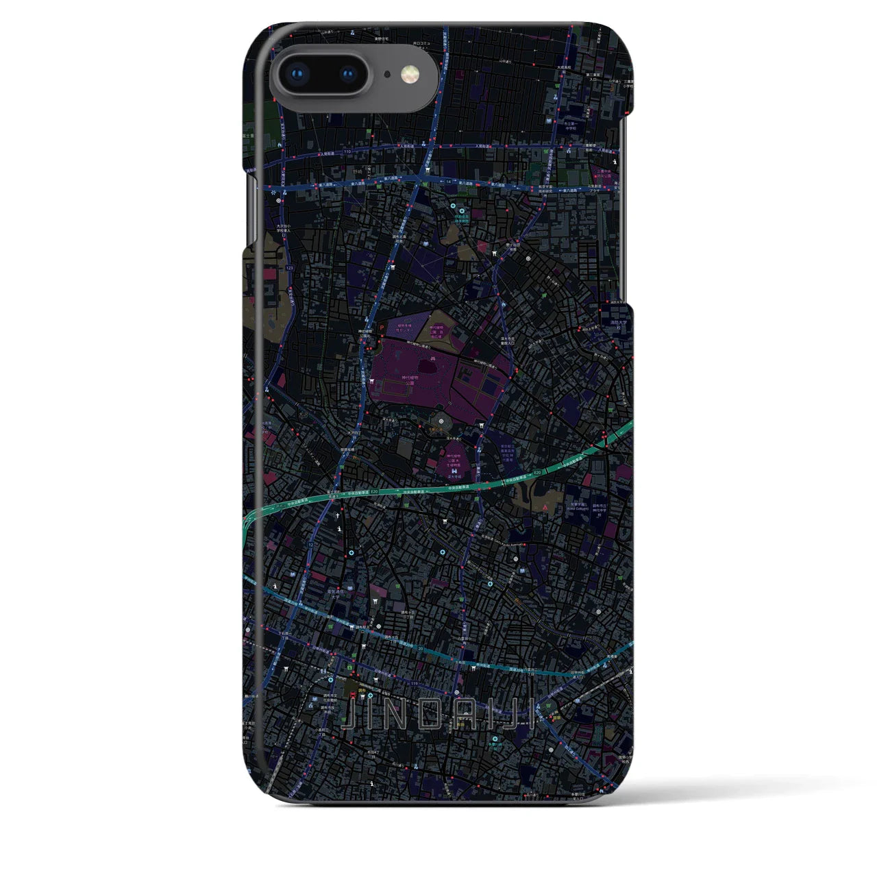 【深大寺(東京都)】地図柄iPhoneケース(バックカバータイプ)