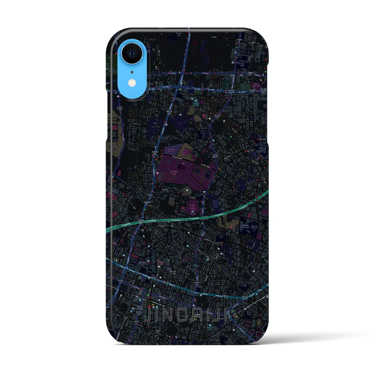 【深大寺(東京都)】地図柄iPhoneケース(バックカバータイプ)