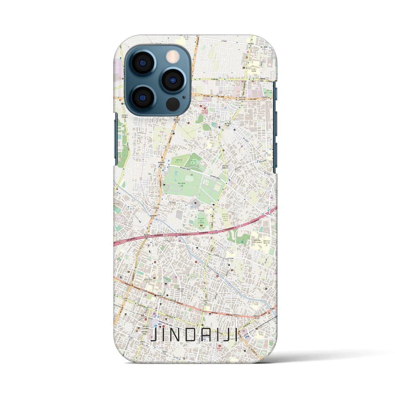 【深大寺(東京都)】地図柄iPhoneケース(バックカバータイプ)