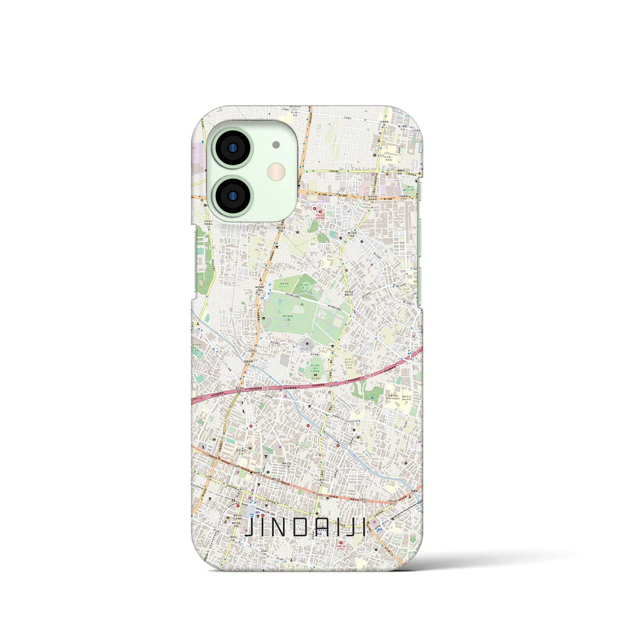 【深大寺(東京都)】地図柄iPhoneケース(バックカバータイプ)