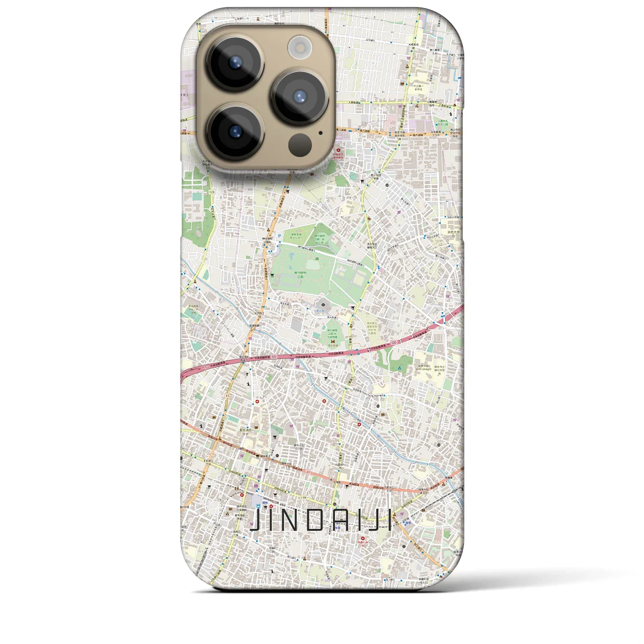 【深大寺(東京都)】地図柄iPhoneケース(バックカバータイプ)