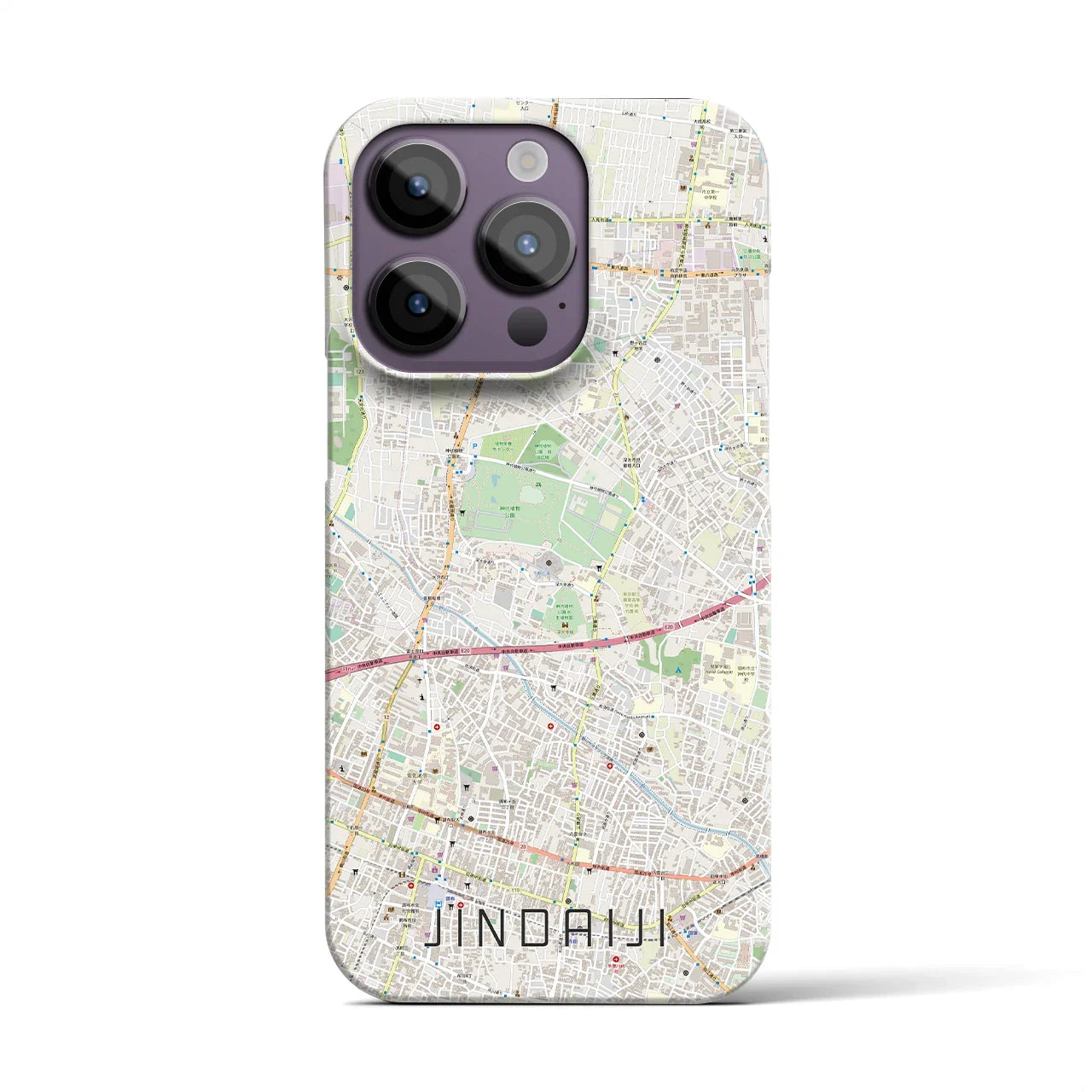 【深大寺(東京都)】地図柄iPhoneケース(バックカバータイプ)