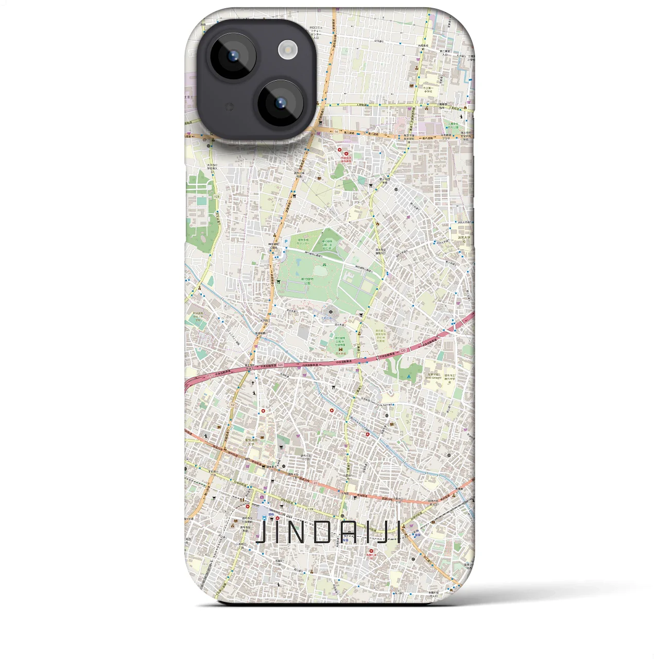 【深大寺(東京都)】地図柄iPhoneケース(バックカバータイプ)