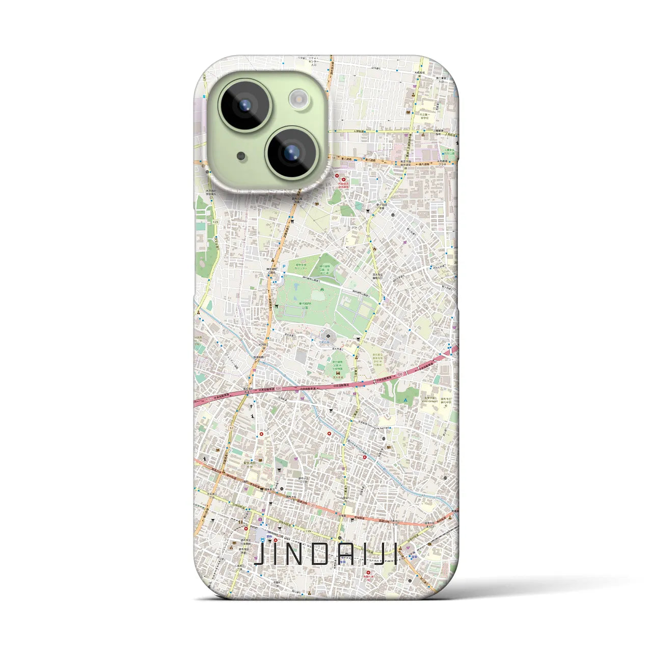 【深大寺(東京都)】地図柄iPhoneケース(バックカバータイプ)