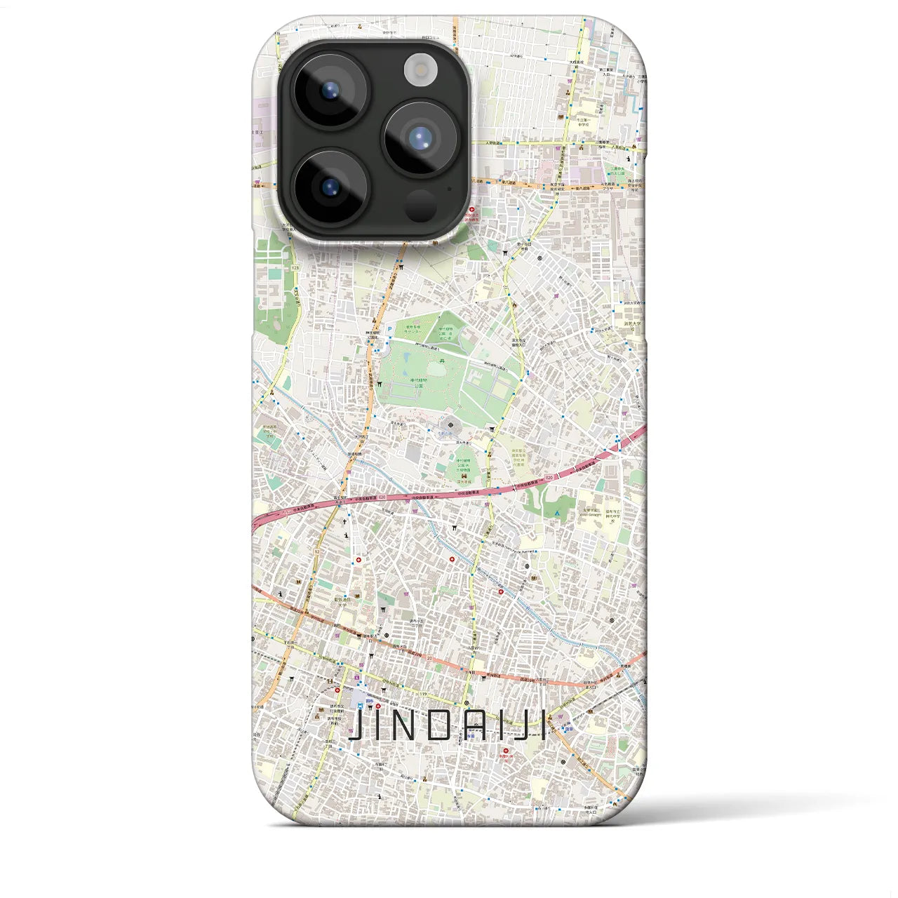 【深大寺(東京都)】地図柄iPhoneケース(バックカバータイプ)