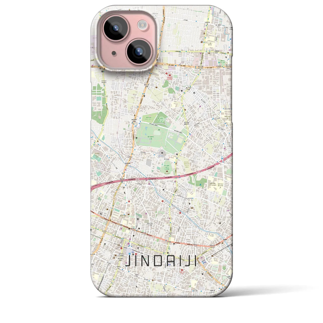 【深大寺(東京都)】地図柄iPhoneケース(バックカバータイプ)